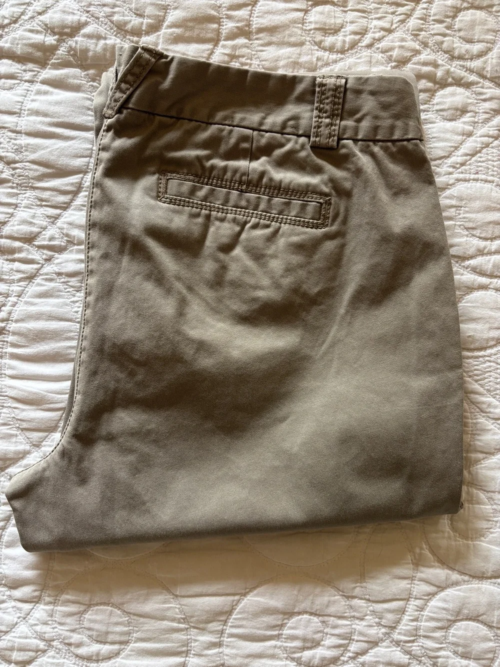 J. Crew City Fit Classic Khaki Wide-Leg Pants, Size 12S